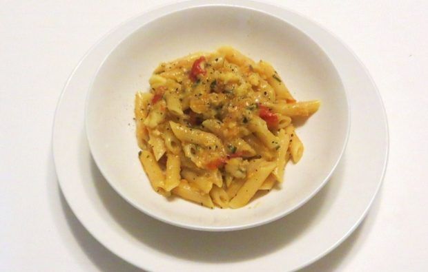 Pennette con pescatrice e zafferano