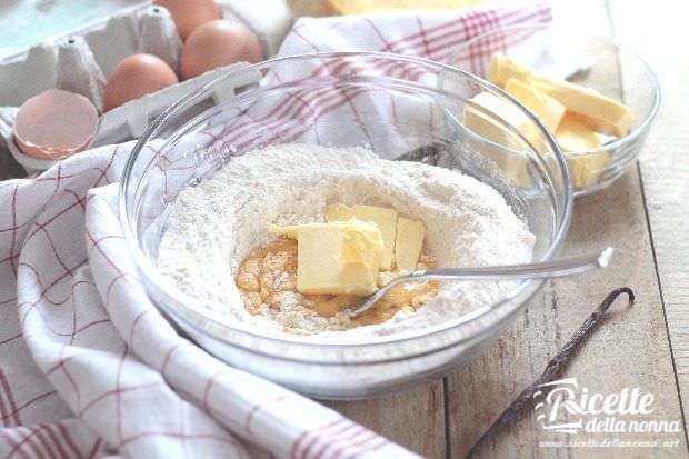 Preparazione paste di meliga, frollini al mais 2