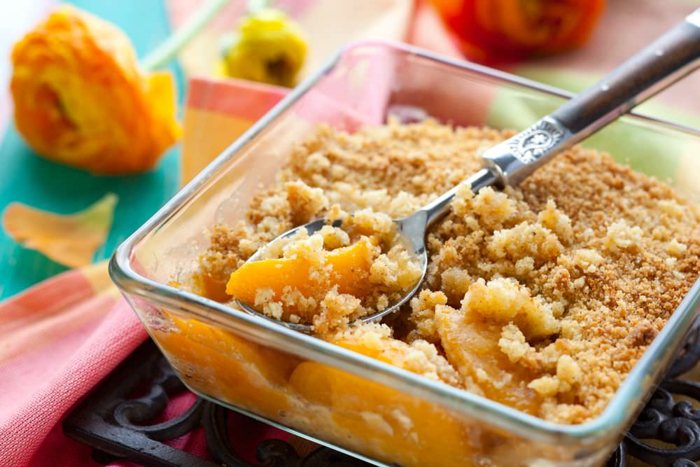 come fare il crumble di pesche