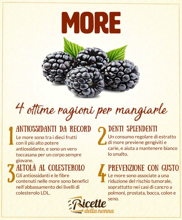 4 motivi per mangiare le more