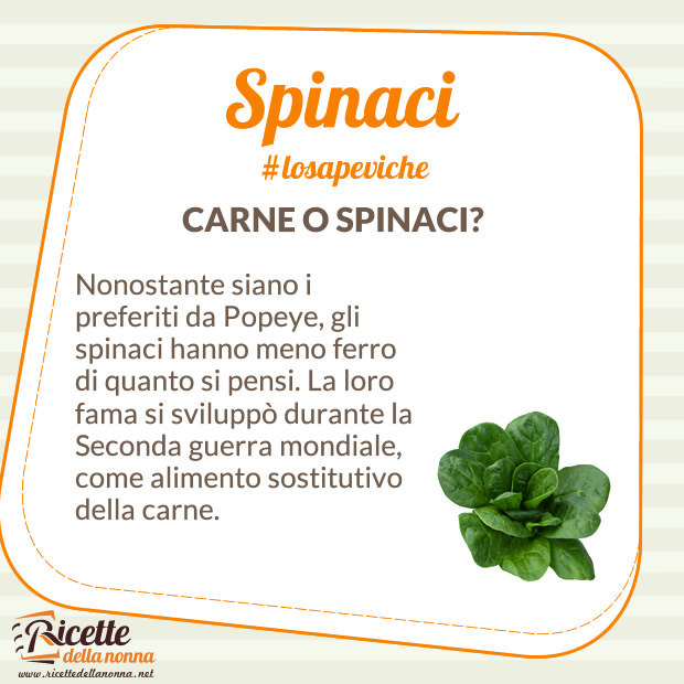 Spinaci curiosità