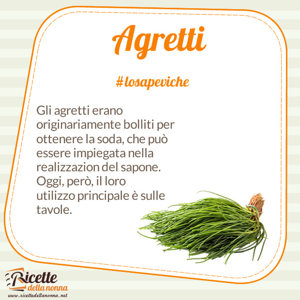 agretti curiosità