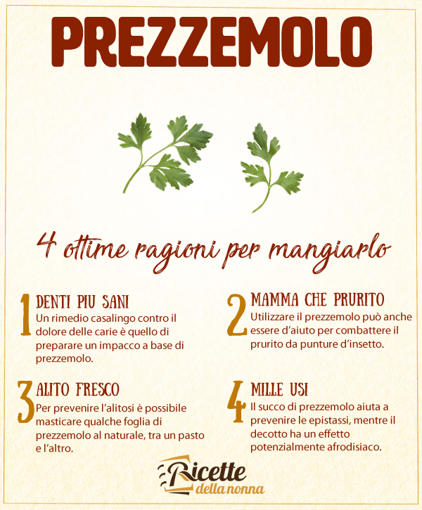 Prezzemolo proprietà e benefici