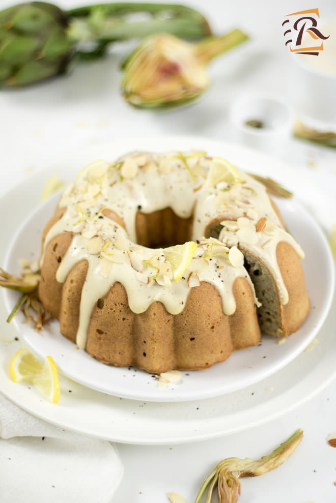 Torta salata con vellutata di carciofi