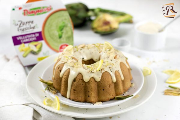 Torta salata con riduzione di vellutata di carciofi