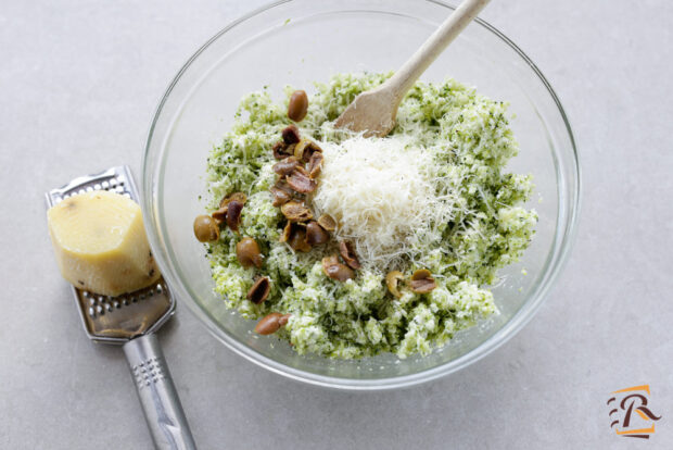 Preparazione polpettone di verdure