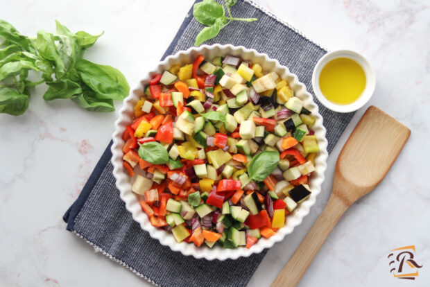 Preparazione verdure al forno