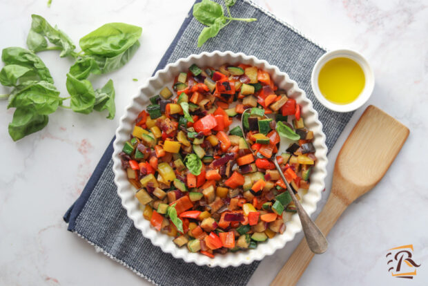 Preparazione verdure al forno