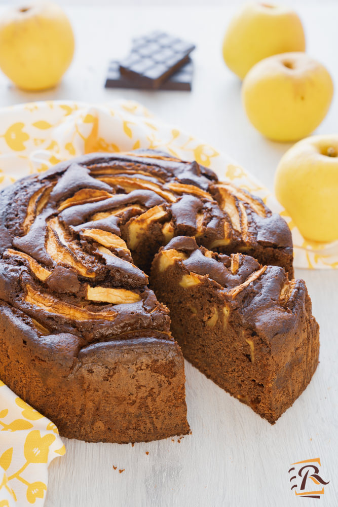 Torta di mele e cioccolato