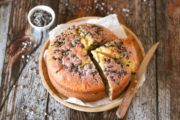 Torta con gocce di cioccolato