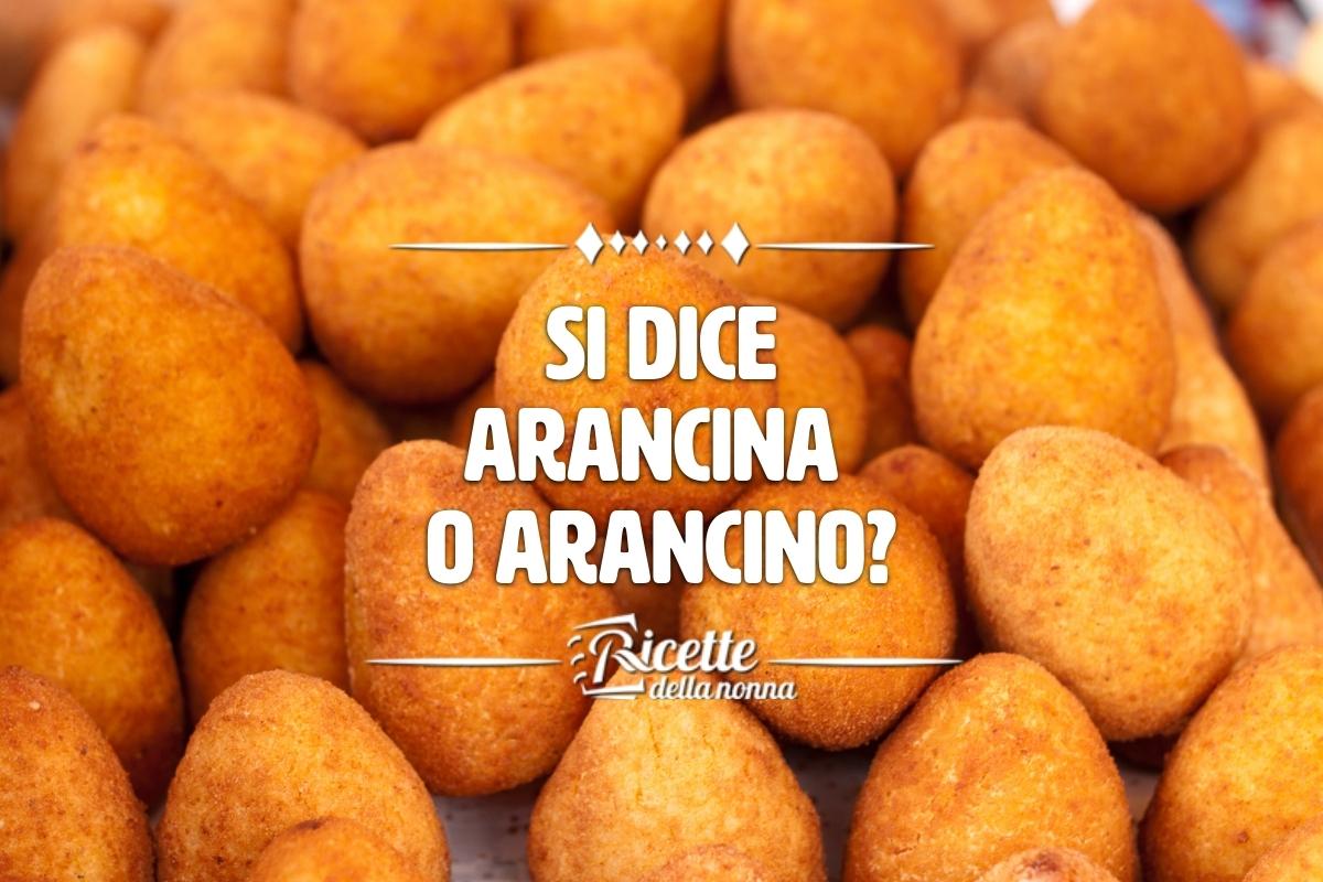 arancina o arancino