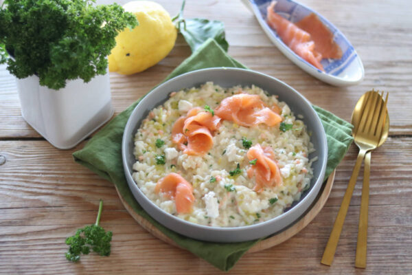 Risotto al salmone