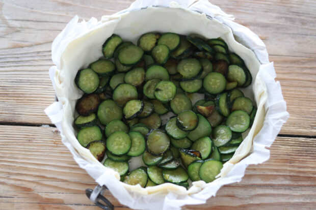 Torta salata zucchine e feta