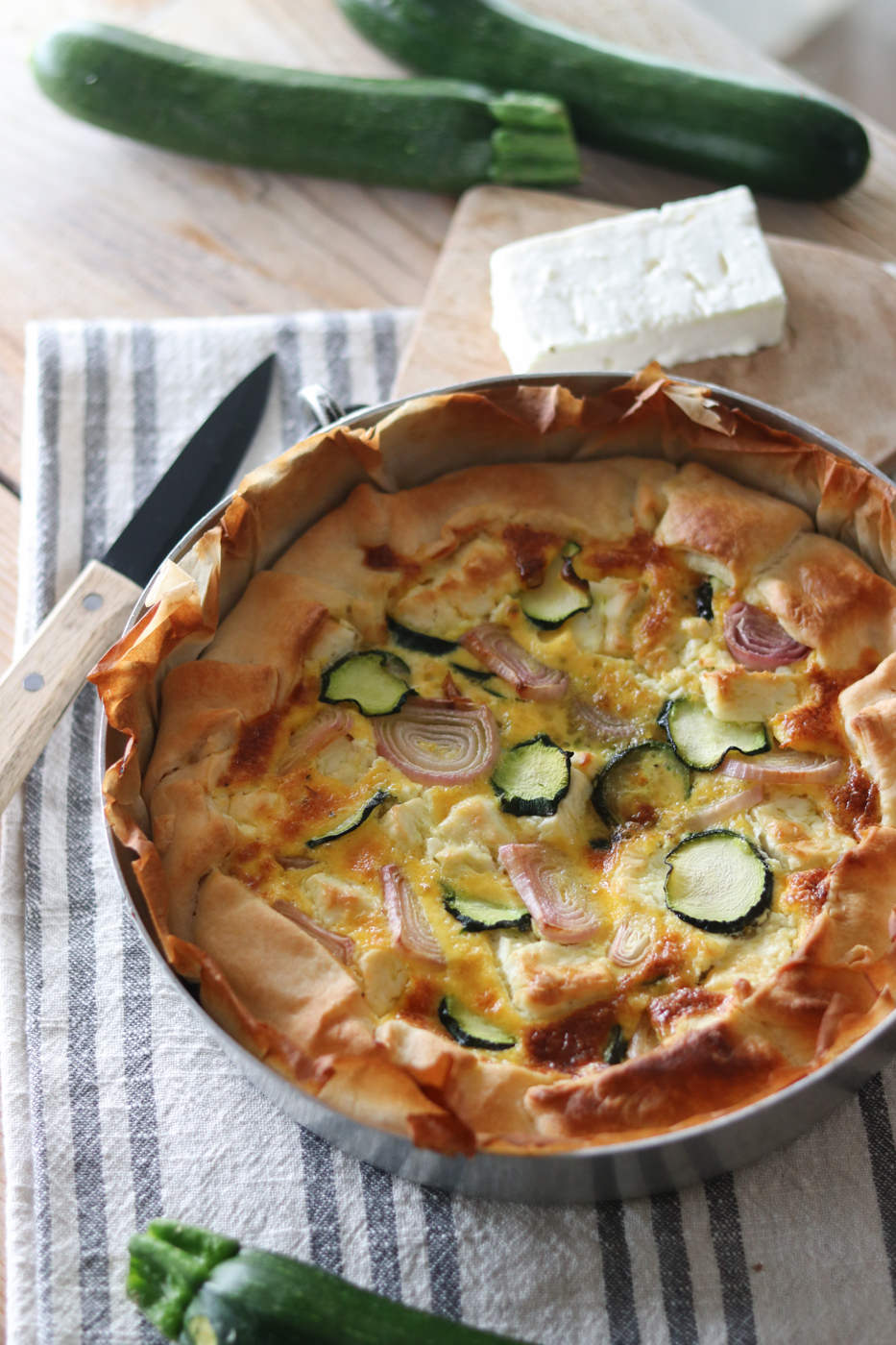 Torta salata zucchine e feta