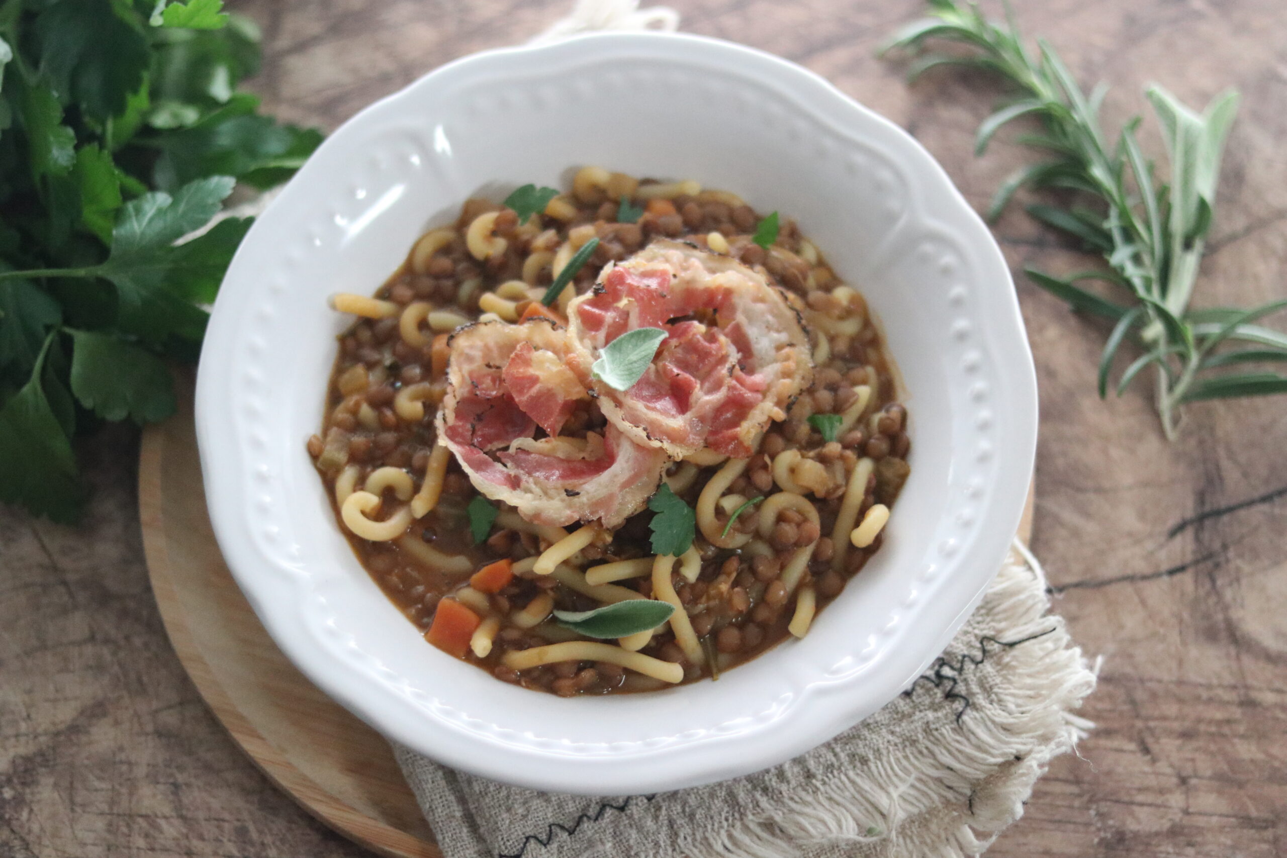 pasta e lenticchie con bimby
