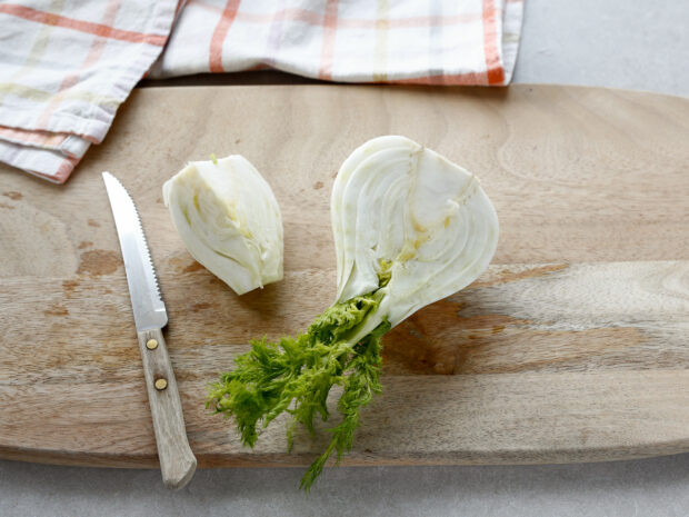 Spaghetti integrali con porro e finocchi