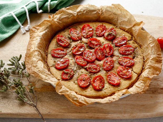 Pizza con farina di ceci