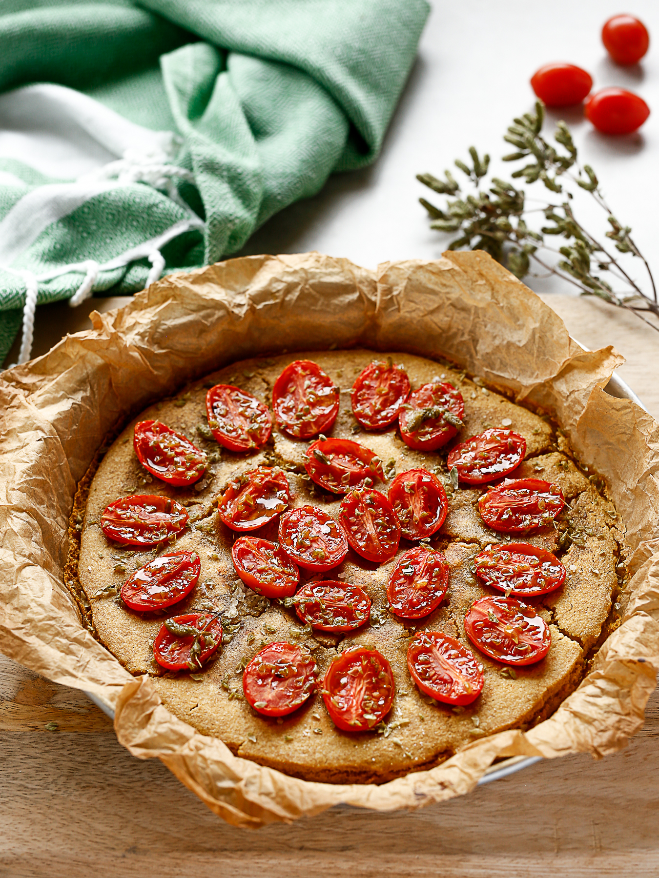 Pizza con farina di ceci