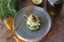 Tortino di patate e agretti