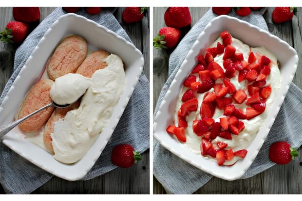 Come preparare tiramisù alle fragole 2