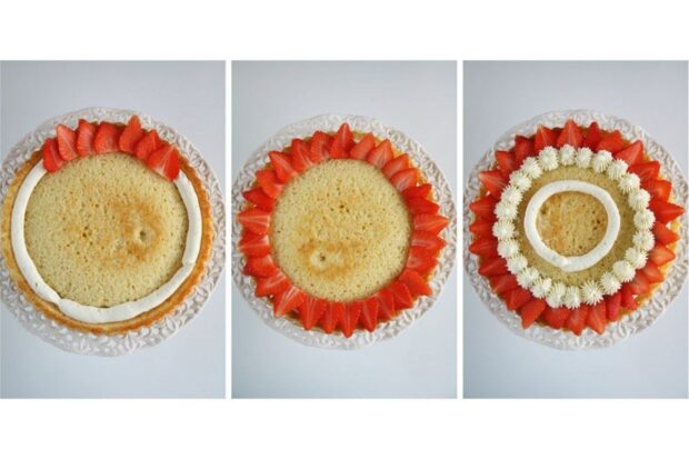 Torta alle fragole con crema al lime, preparazione