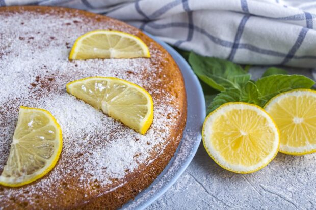 Torta alla pesca tabacchiera e limone