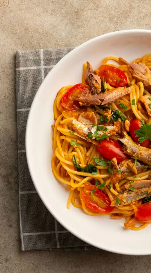 Pasta con gallinella di mare