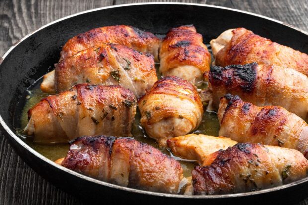 Involtini con carciofi saltati al timo