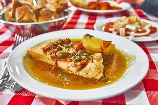 Pagelli con capperi e menta