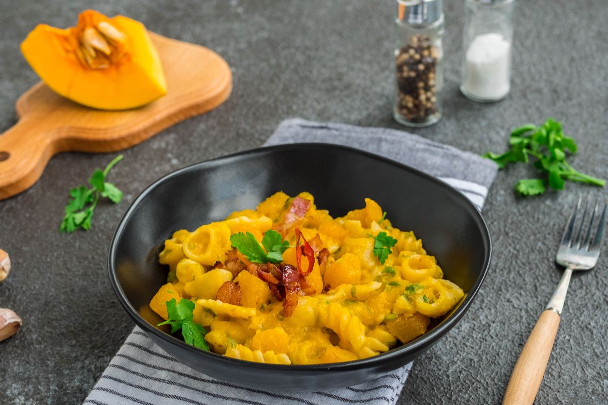 Pasta con crema di zucca