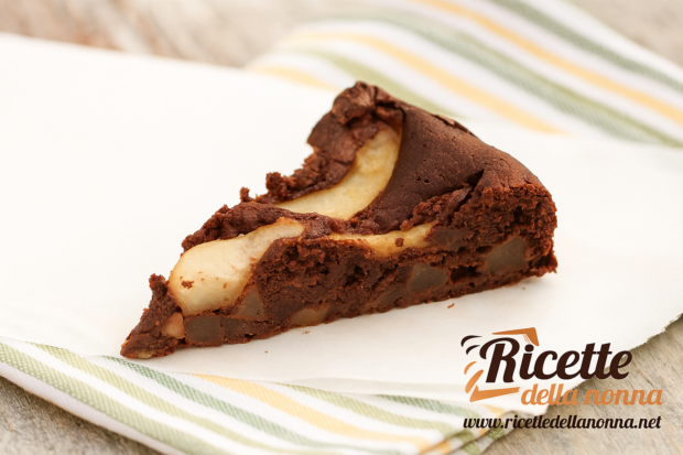 Torta tenerissima di cioccolato e pere coscia