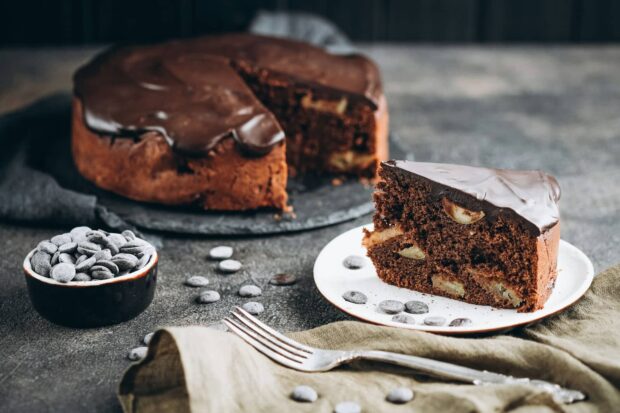 torta con mele e cioccolato