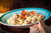 Gnocchi con mazzancolle e zucca