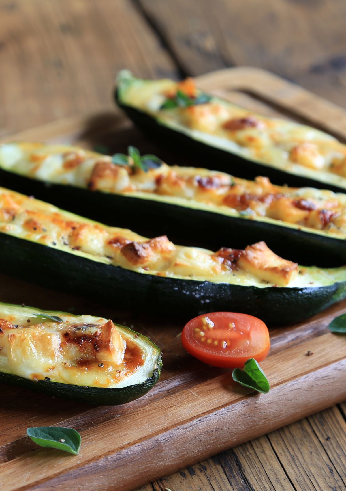 Zucchine ripiene di formaggio