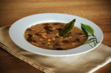 Crema di fagioli borlotti e fregula sarda