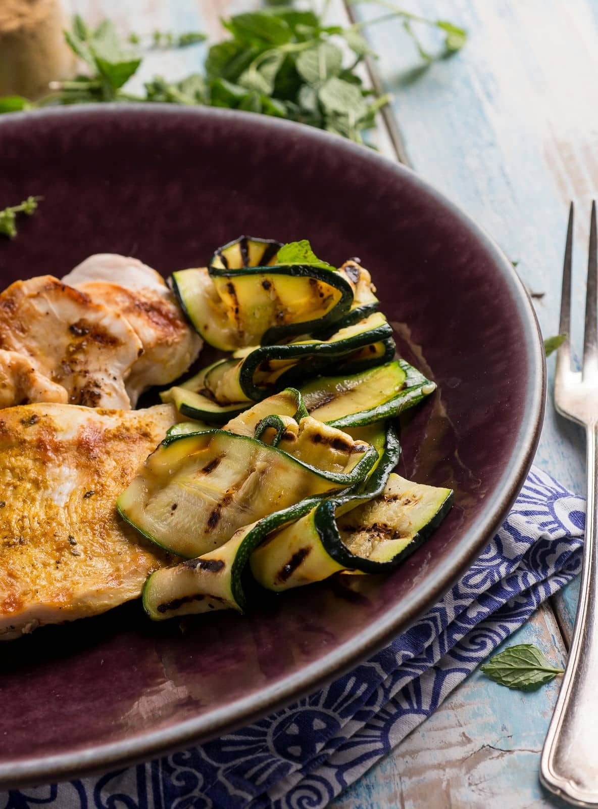 pollo e zucchine in padella
