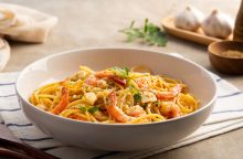 Maccheroni al ragù di scampi