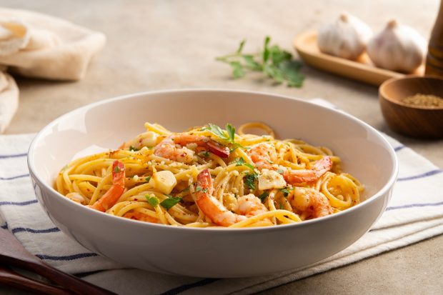 maccheroni al ragù di scampi