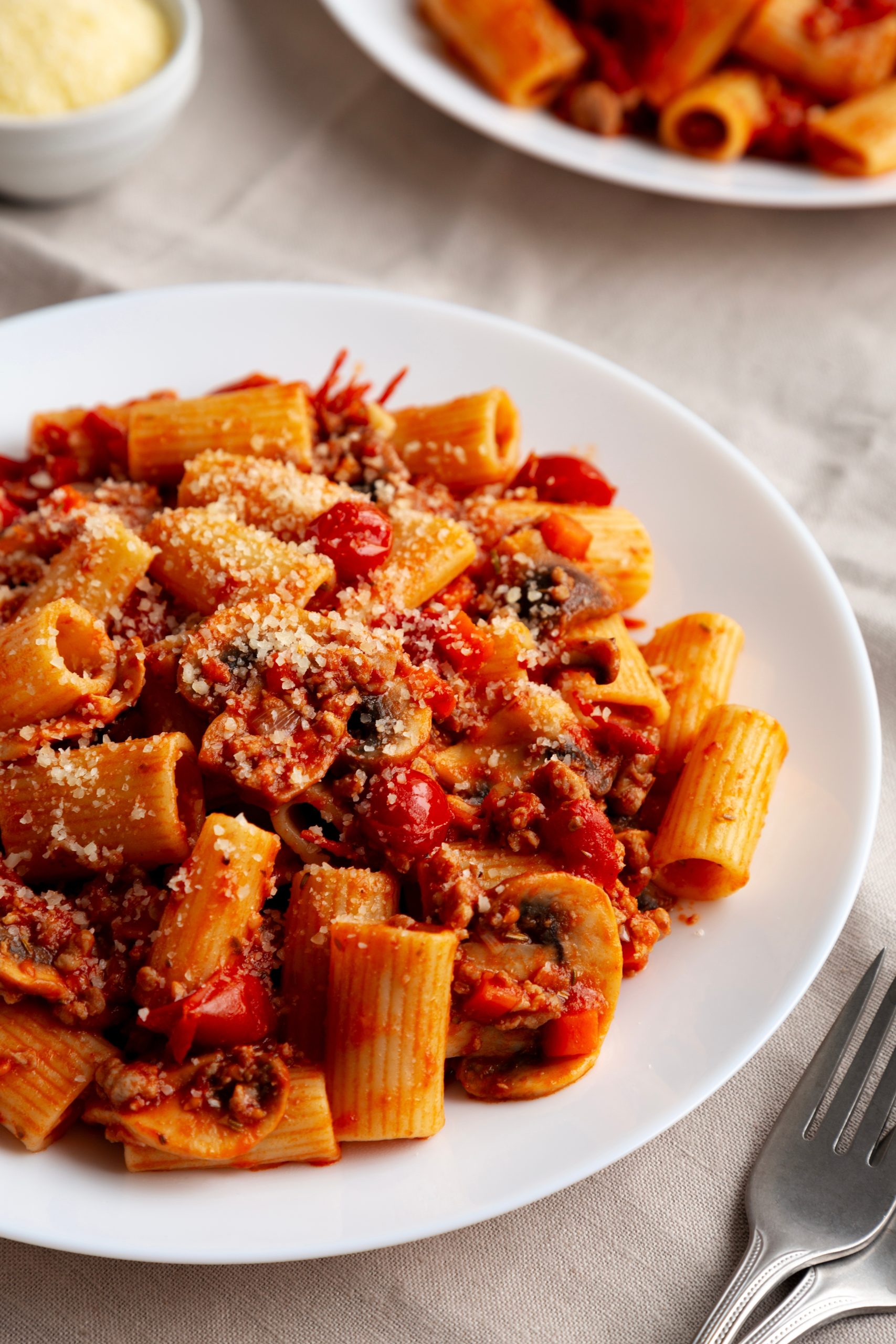 mezze maniche funghi porcini