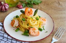 Pasta asparagi e gamberi