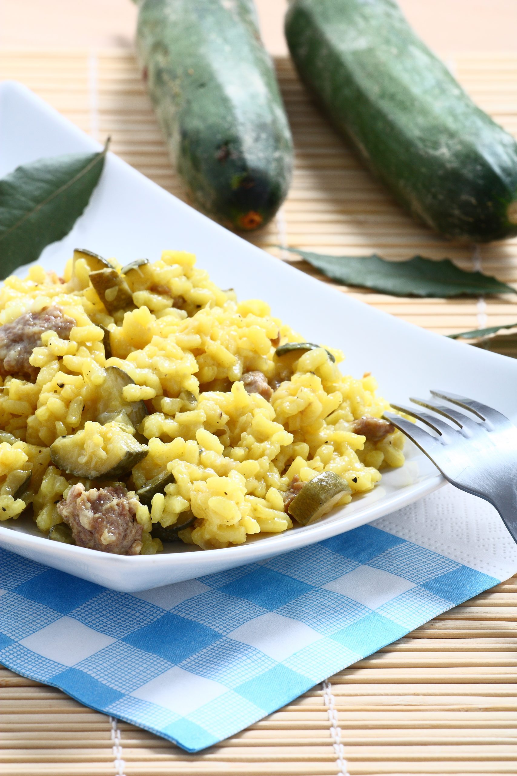 risotto zucchine e salsiccia