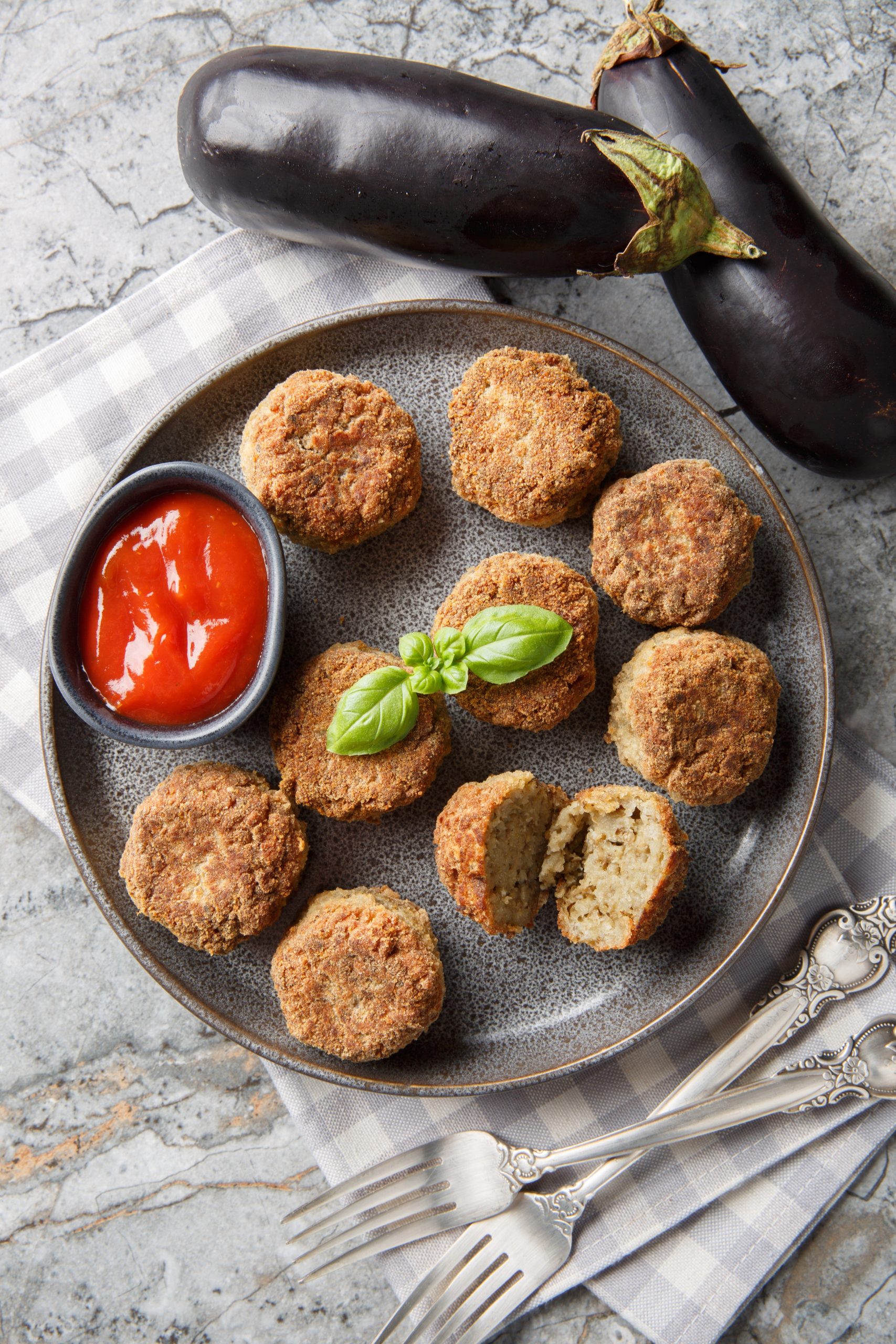 polpette di melanzane in padella