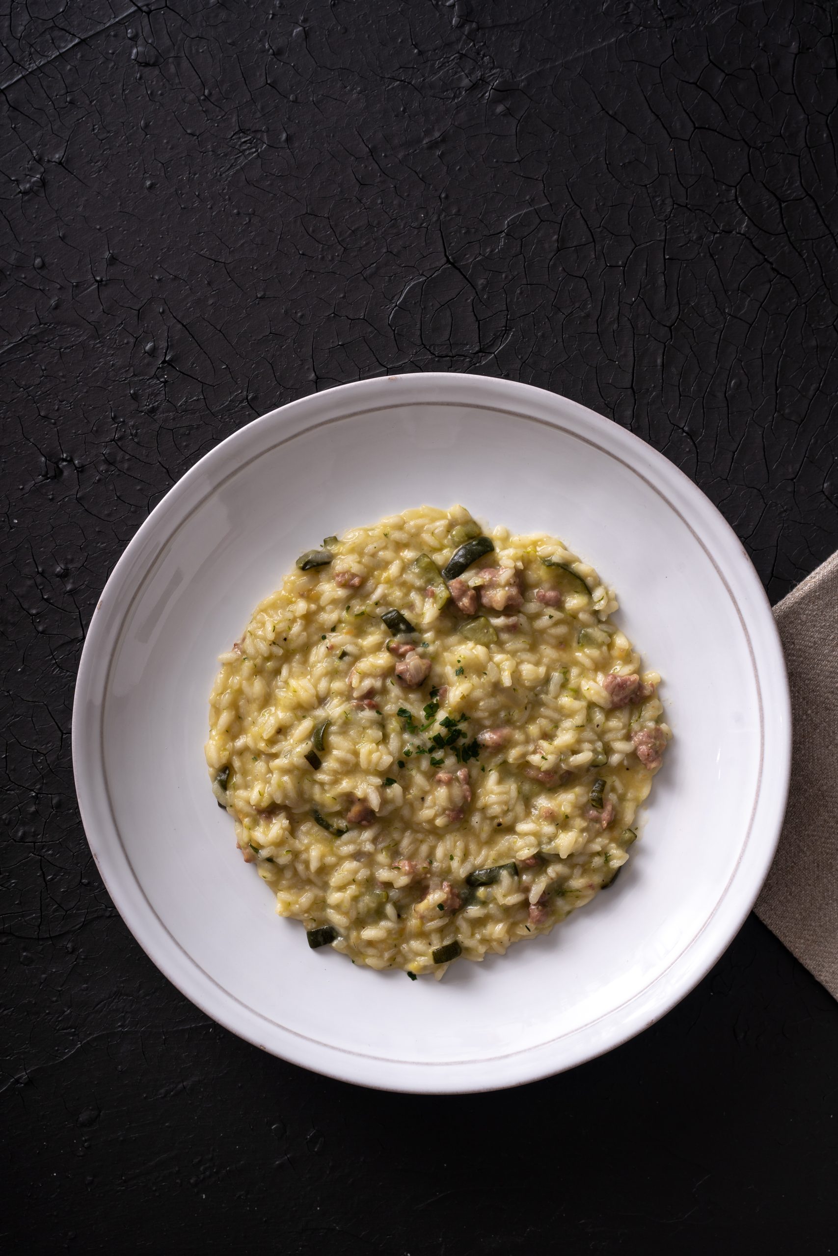Risotto funghi porcini e salsiccia
