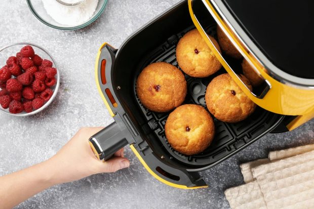 Muffin in friggitrice ad aria