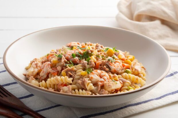 pasta tonno e gamberetti
