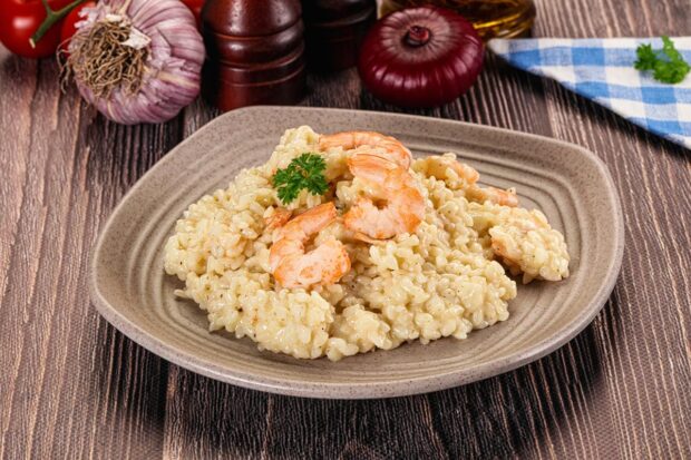 risotto carciofi gamberi