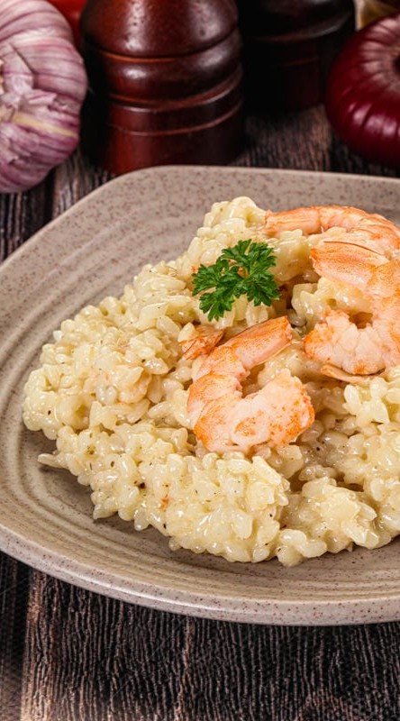 risotto carciofi gamberi