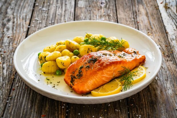 gnocchi salmone e zucchine