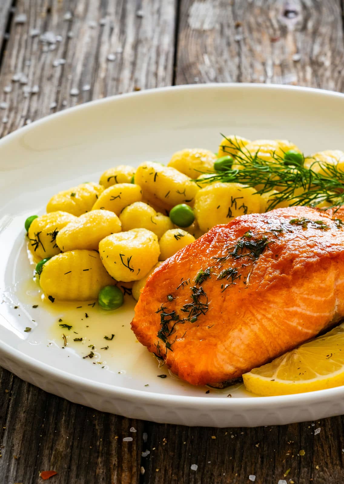 gnocchi salmone e zucchine