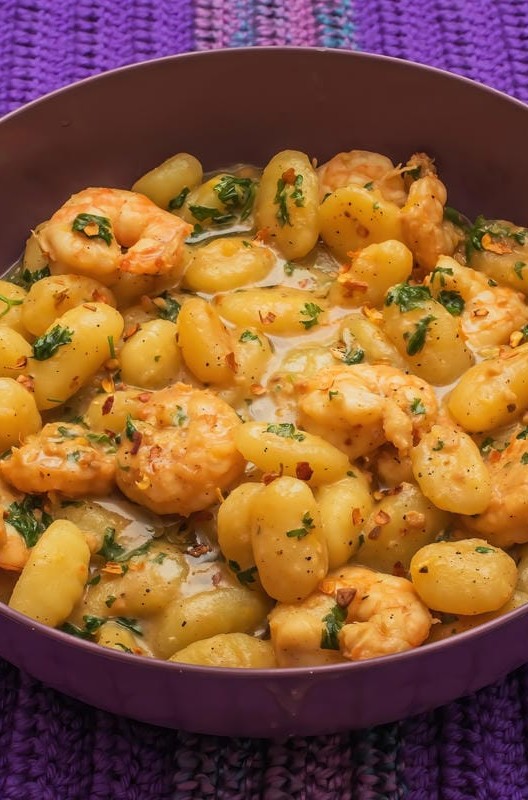 gnocchi scampi e zucchine